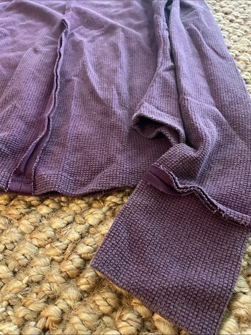 SHEIN Purple Waffle Knit Long Sleeve Top - Picture 13 of 16